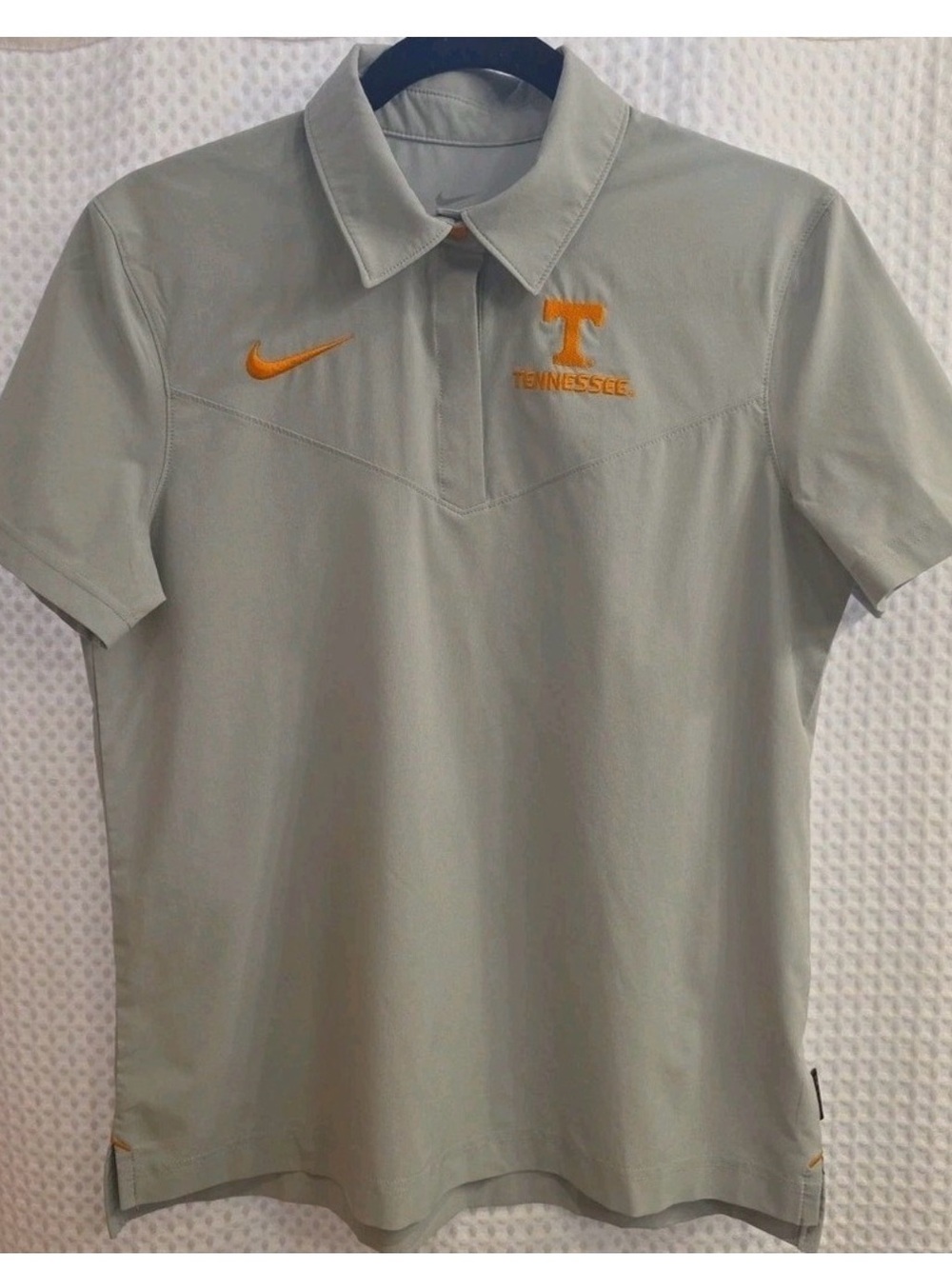 Nike Light Gray Polo with Orange Tennessee and Swoosh